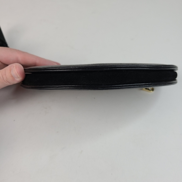 💥 3/$30 Ban.do black faux leather clutch wristlet wallet w/attached poof accent - Picture 13 of 13